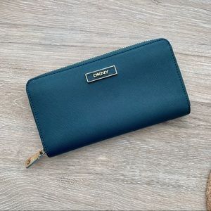 DKNY Faux Leather Zip Around Wallet